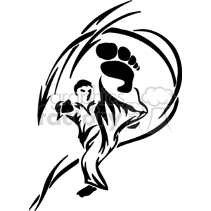 karate Kick clipart. Royalty-free image # 377580