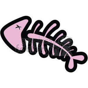 pink fish bones clipart. Royalty-free image # 380809