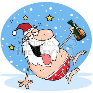 3803-Drunk-Santa-Clause clipart. Royalty-free image # 381411