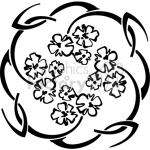design elements swirl swirls flower flowers floral black+white Vignettes Vignette vinyl+ready orchid