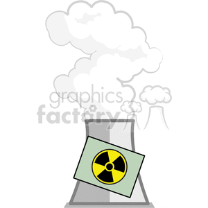nuclear atomic cartoon radioactive toxic power plant hazard energy