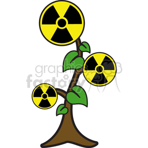 radioactive flower clipart. Commercial use image # 381919