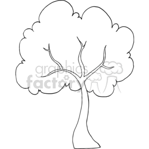 cartoon funny vector tree trees black white