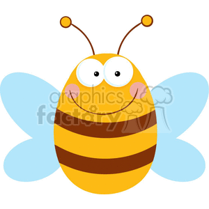 cute cartoon bee clipart. Royalty-free image # 382198