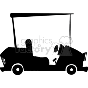 4334-Cartoon-Silhouette-Golf-Car clipart.