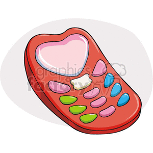 education cartoon ack to school cellular phone buttons screens heart communication talking listening simple plain cute girly 