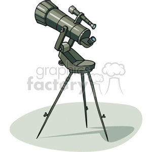 clipart - Cartoon telescope .