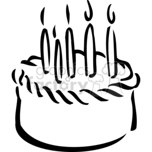 clipart - birthday cake outline.