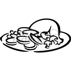 dinner plate outline clipart. Royalty-free image # 383199
