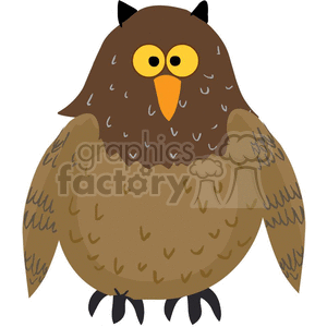 cartoon Halloween cute vector owl