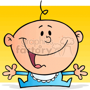 cute cartoon baby toddler clipart. Commercial use image # 383532