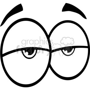 tired cartoon eyes clipart. Royalty-free image # 383622