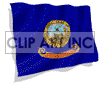 clipart - animated 3D Idaho flag.