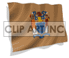 3D animated New Jersey flag clipart.