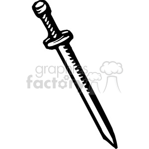 black and white sword clipart. Royalty-free image # 173701
