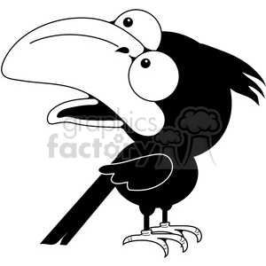 cartoon cute vector clipart clip+art crow