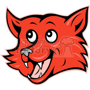 cartoon fox head mascot animal foxes