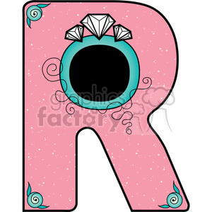 Letter R Ring clipart. Commercial use image # 388528