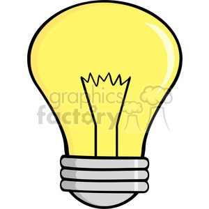 6002 Royalty Free Clip Art Cartoon Light Bulb photo. Commercial use photo # 389130