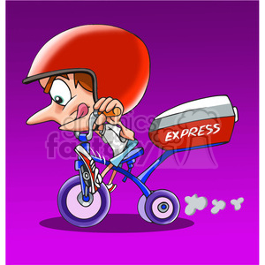 cartoon express delivery guy clipart.