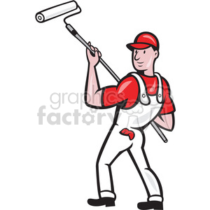 painter paint roller side clipart. Commercial use image # 390000