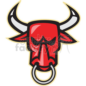 bull head front MP clipart. Royalty-free image # 390006