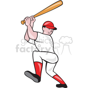 clipart - baseball batter batting up side.