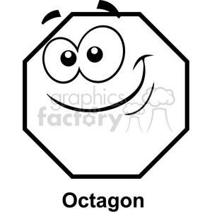 geometry octagon cartoon face math clip art graphics images clipart. Commercial use image # 392527