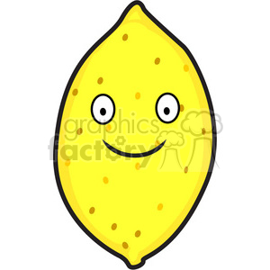 lemon cartoon character smiling clipart.