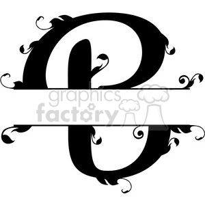 split regal b monogram vector design clipart. Royalty-free image # 392856