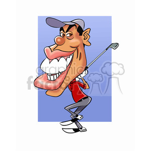 tiger woods cartoon character clipart. Commercial use image # 393227