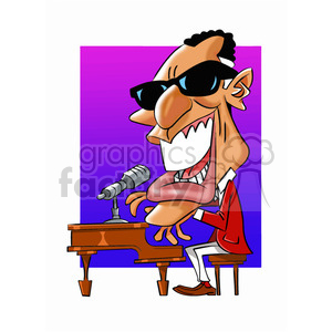 ray charles cartoon character clipart. Royalty-free image # 393287