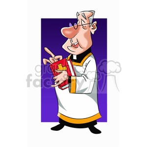 clipart - priest cartoon character.