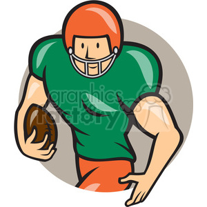 american football running back run side OL CIRC clipart. Commercial use image # 394363