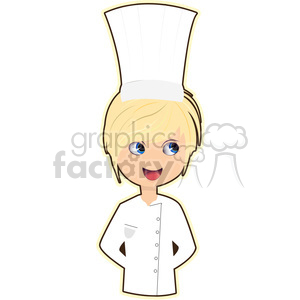 cartoon cute character chef cook food dinner boy male man guy