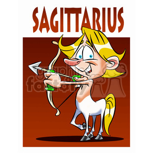 clipart - sagittarius horoscope cartoon.