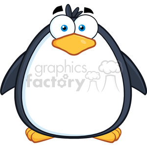 Royalty Free RF Clipart Illustration Cute Penguin Cartoon Mascot Character clipart. Commercial use image # 395630