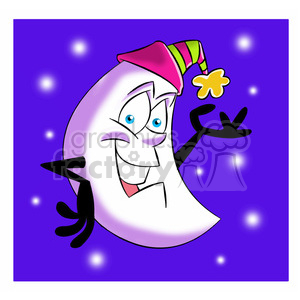cartoon character moon rocky space mascot hi hello