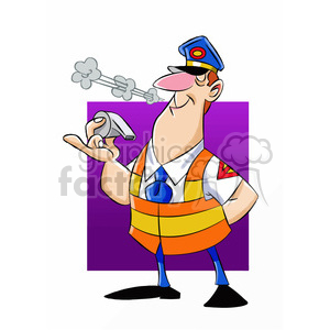 clipart - chip the cartoon character blowing whistle.