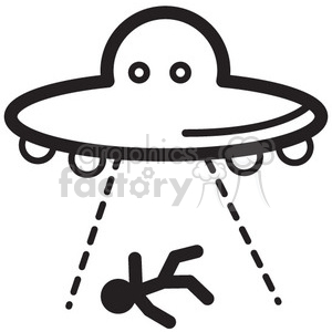 clipart - ufo abduction vector icon.