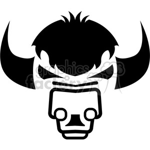 bull cattle logo icon design black white clipart.