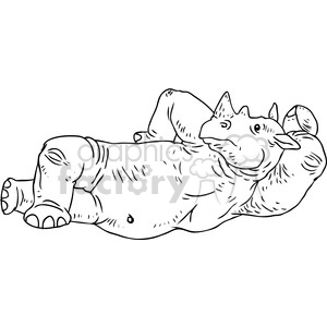 clipart - sexy rhino vector illustration.