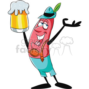 cartoon character funny oktoberfest beer Volksfest festival funfair folk bratwurst food sausage party