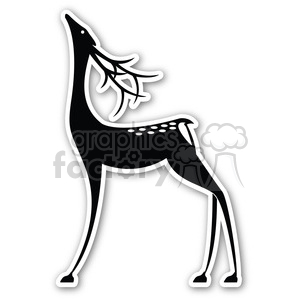 Christmas deer sticker clipart. Royalty-free image # 400361