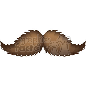 brown mustache clipart.