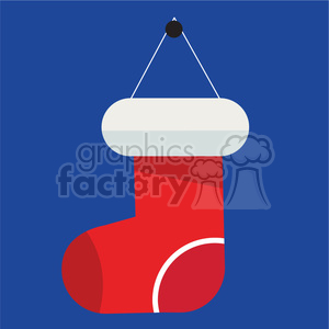single christmas stockings vector art clipart. Commercial use image # 400505