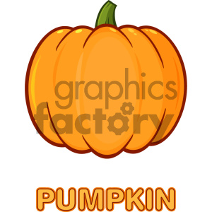 Pumpkin Fruit Cartoon Drawing Simple Design Vector Illustration Isolated On White Background With Text Pumpkin clipart.