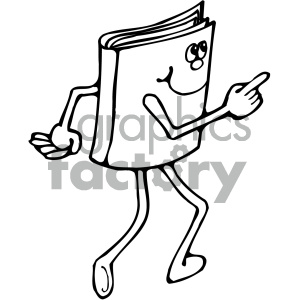 clipart - reading book character.