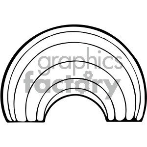 rainbow outline vector image clipart. Royalty-free icon # 405226