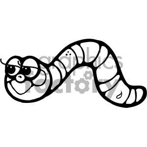 clipart - black white caterpillar image.